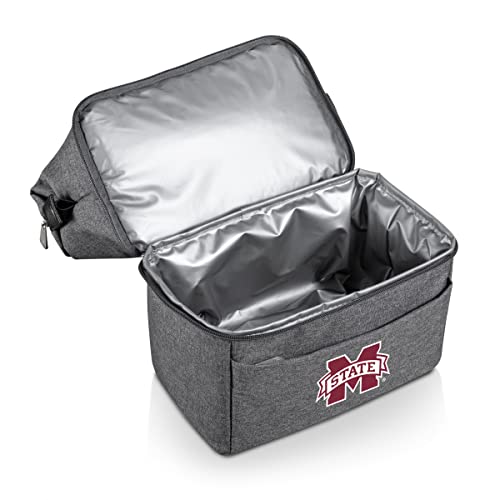 PICNIC TIME NCAA Urban Lunch Bag, Stylish Soft Cooler Bag, Expandable Insulated Lunch Box, Portable Cooler Lunchbox with Dual Compartment Design and Leatherette Handles Mississippi State Bulldogs