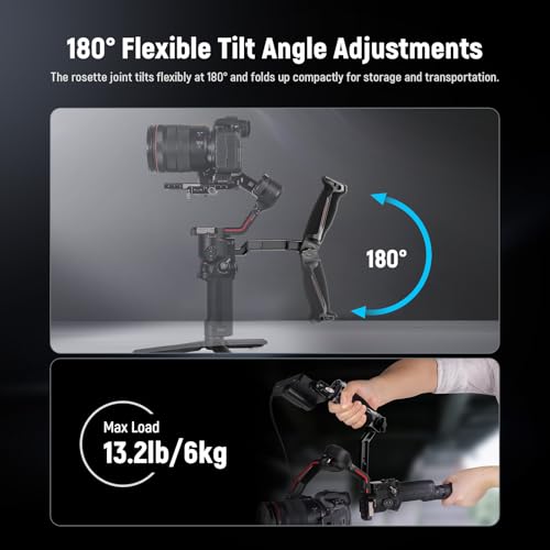 NEEWER RS4 RS3 RS2 Gimbal Sling Handle Grip with NATO Clamp & QD Sockets, Compatible with DJI RS4 RS4 Pro RS3 RS3 Pro RS2 for Low Angle Shot, Max Load: 22lb/10kg, GA020