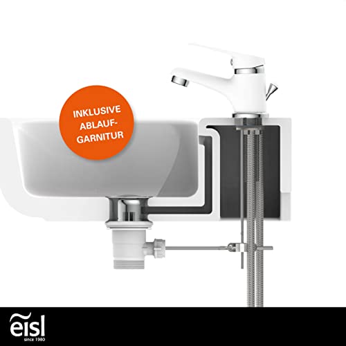 Eisl Speed Single-Handle Bathroom Sink Mixer Tap, Set of 1, White, NI075SCR-W Speed Waschtischarmatur Weiß