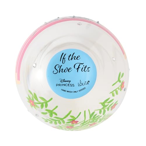 Lolita Enesco Designs by Lolita Disney Cinderella If The Shoe Fits Hand-Painted Artisan Stemless Glass 20 Ounce Multicolor