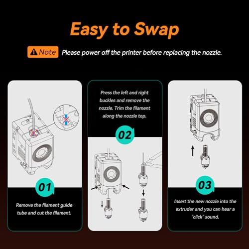Flashforge Nozzle Assembly for Adventurer 5M 3D Printer, 0.4mm-280°C