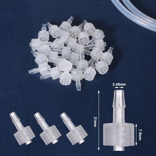 AIEX Luer Lock Connectors Pack of 30 | Transparent Male Luer Lock 1/8 Luer Lock Connector to Syringe Coupling Adapter