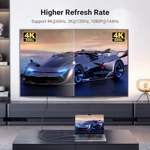 UGREEN USB C to HDMI Cable, 4K 60Hz, 2K 120Hz, Thunderbolt 5/4/3, 2M | USB C HDMI Cable, HDMI 2.0, UHD, Aluminum Housing HDR, Supports HDR Dolby, Compatible with iPhone 17/MacBook Pro/iPad Pro 2.0 Meter