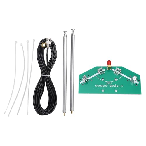 Telescopic V Dipole Antenna 97cm Length Adjustable Frequency 78M-415MHz SMA Female Interface Silver Alloy Contacts for Aviation Applications