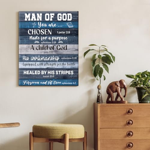 Christian Canvas Wall Art Man of God Religious Poster Print Wall Decor