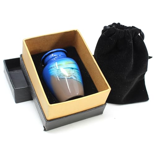 Beach with Waves and Sunset Cremation Urns for Men and Women Human Ashes - Keepsake Urn Ocean Small