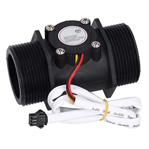 Fafeicy Water Flow Sensor Hall Turbine Flowmeter 47mm, DC3.5-24V