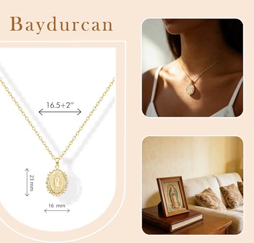 Necklaces for Women Teens 14K Golden Plated Pendant Gifts for Birthday Mary