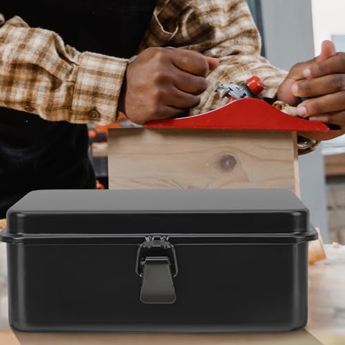 SEWACC small metal toolbox organizer for screwdrivers, screws, and small parts, portable hand-carry storage case