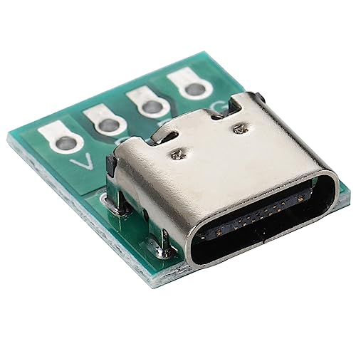 Greluma 6PCS 16 Pin Type-C Male to 2.54mm PCB Adapter USB C to DIP 4 Pin for Charging and Data Transfer USB C DIP-6