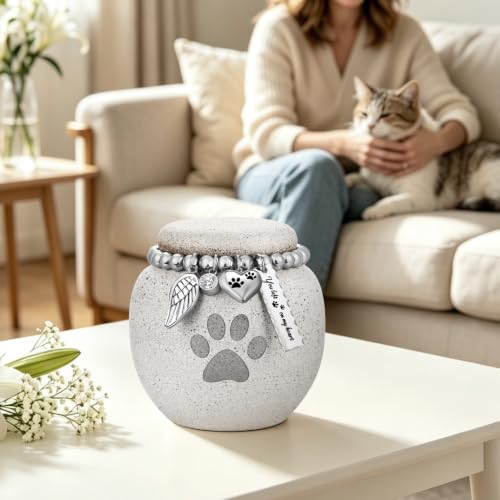 SOITIS Pet Urns for Cats Dog Urns for Ashes 2.76“ Pet Urn Ceramic Small Urn 2.76" Paw