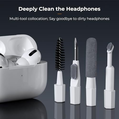 K&F CONCEPT 20-in-1 Keyboard Cleaning Kit for Phone, Camera, PC, Earphone White