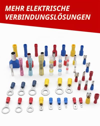 Pack of 30 AWG26-22 Butt Connectors IP67 Waterproof Crimp Connectors White | Cable Connector Waterproof Crimp Connector, Butt Connector for Car, Boat, Marine