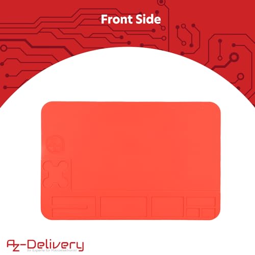 AZ-Delivery 3 x Soldering Mat Premium Heat Resistant Silicone for Soldering Iron & Soldering Station - Perfect for Workshop - Large Non-Slip Rubber Mat, Soldering Iron Set & Soldering Set Suitable