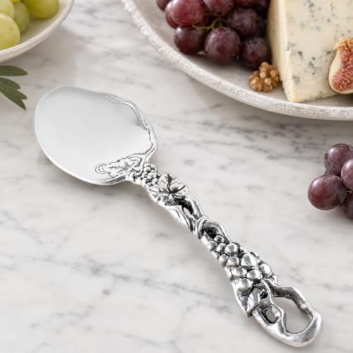 Arthur Court Grape buffet serving spoon made of premium aluminum, 11.5 inches long, ideal for entertaining and serveware.