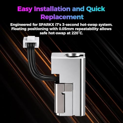 Creality Official SPARKX i7 Hotend Heating Assembly, Original 50W High-Power Heater for 300°C High-Temperature Printing, Quick-Swap Modular Design for Creality SPARKX i7 3D Printer Hot-end heating assembly
