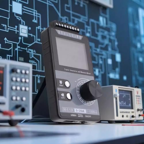 Eujgoov Adjustable Signal Generator 4-20MA 0-12V DC Current Simulator PWM Pulse 1-150KHz Short Circuit Protection for LED Testing and PLC Controller Panel Calibration