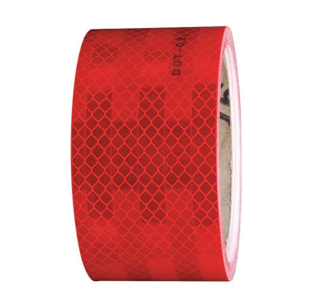 4" Wide x 10' Foot Long Roll of 3M DOT Diamond Grade Conspicuity Solid Red Reflective Sheeting Safety Tape 983-72ES