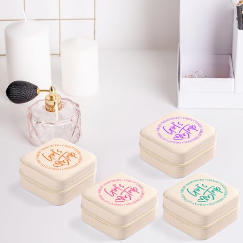 4 PCs Jewelry Boxes & Organizers, Girls Trip Gifts Favors Jewelry Organizer