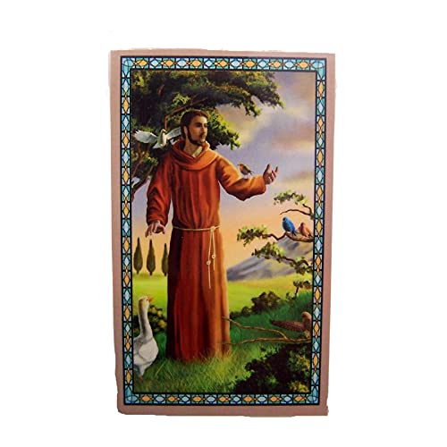 McVan St. Francis of Asssisi Pewter Medal Pendant with Prayer Card 3/4"