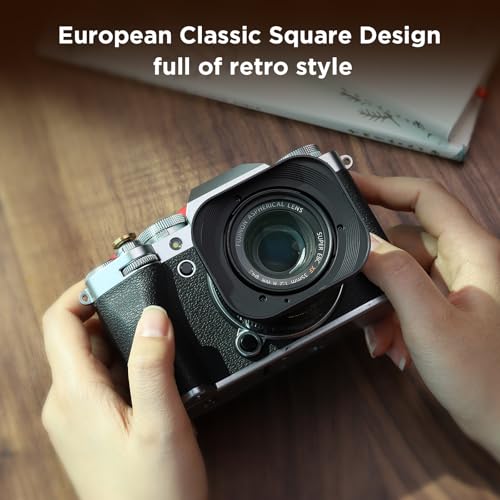 Haoge LH-X35 Bayonet Square Metal Lens Hood for Fujifilm Fuji Fujinon XF 35mm f/2 R WR XC 35mm F2 and XF 23mm f2 R WR Lens on X-Pro3 X-Pro2 X-T4 X-T3 X-T30 X-T20 Replace LH-XF35-2