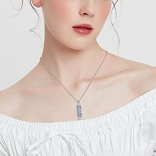 shajwo Cylinder Cremation Jewelry Tree of Life Urn Ashes Necklace for Women Men Vial Cremation Ash Pendant Loved One Memorial Jewelry
