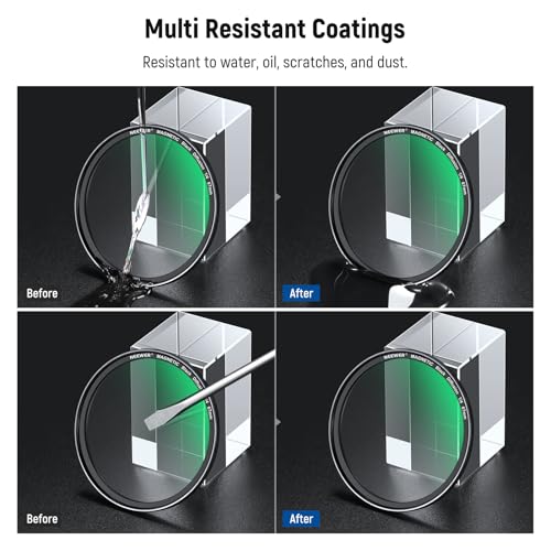 NEEWER 67mm Magnetic Multicoated HD Black Diffusion 1/4 Filter for Mist Cinematic Effect + Magnetic Filter Backplate Adapter, Compatible with iPhone 16 Pro/16 Pro Max Phone Cage (PA073/PA074) Magnetic Black Diffusion 1/4