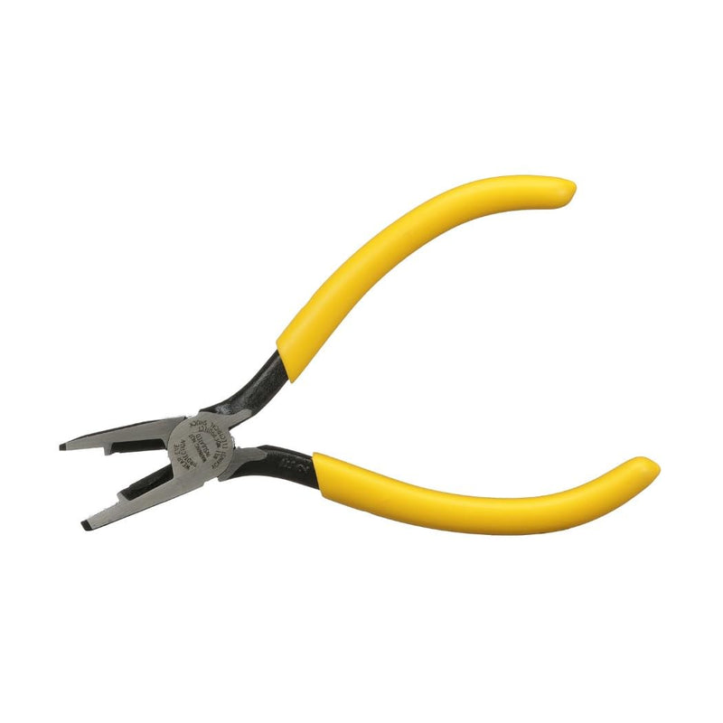 Klein Tools D234-6 Scotchlok Connector Crimping Pliers with Induction Hardened Knives, Hot-Riveted Joint and Curved Handles , Yellow Small Standard