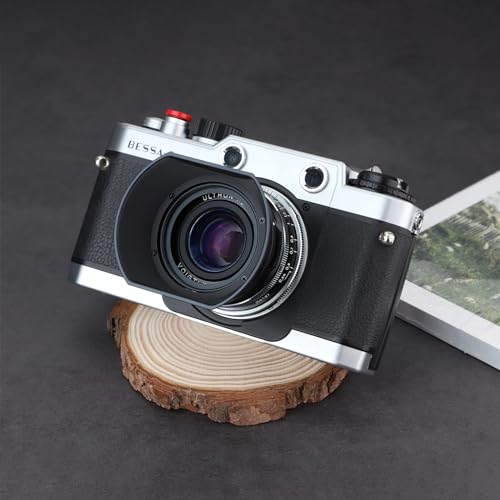 Haoge LH-VM12 Bayonet Square Metal Lens Hood Shade for Voigtlander 35mm f2 1:2/35 Ultron Aspherical Vintage Line VM Lens Replace LH-12