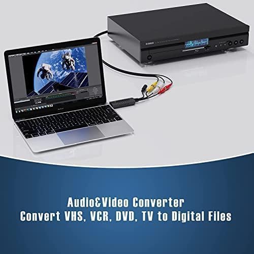 [Australia - AusPower] - Video Capture Card, USB Video Capture Device,RCA to USB Audio Video Converter,VHS Mini DV VCR Hi8 DVD to Digital Converter for PC TV Tape Player Camcorder,Support PAL/NTSC,MAC Windows Vista Compatible Black-rca 