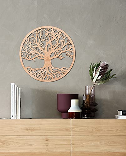 Qallicon 11.5'' Tree of Life Wall Decor Sacred Geometry Wall Art, Crystal Grid Chakra Wooden Yoga Art Decor Meditation Altar Zen Spiritual Gifts
