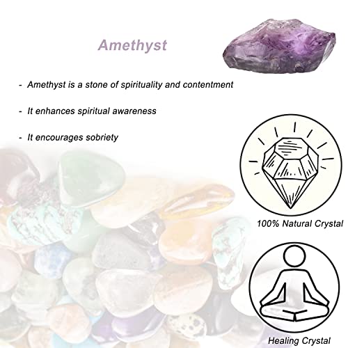Erliway Amethyst Raw Crystal Stone Large 1.25-2.0" Healing Crystals