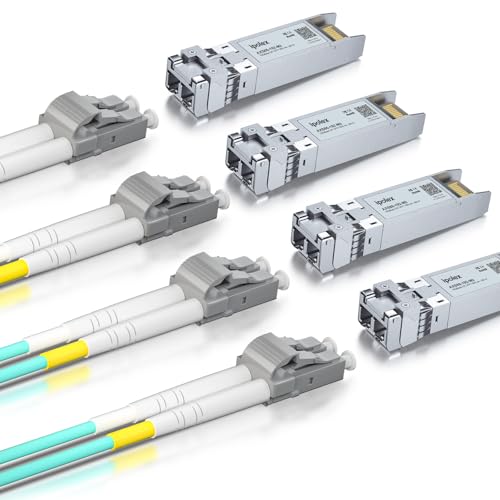 ipolex 10G SFP+ Transceiver, 10GBase-SR 850nm 300m Multimode LC Mini-Gbic Module Compatible with Aruba HP J9150A/J9150D. Pack of 2 2. 10GBase-SR: 300m 2 x