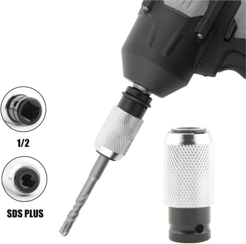 Adapter for Electric Impact Wrench, 1/2 Inch, Convert In, Adapter for Impact Wrench to Electric Hammer Drill (1 Piece)