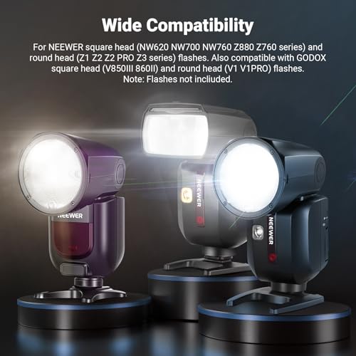 NEEWER Flash Honeycomb Grid, Magnetic Speedlite Flash Light Shaper Compatible with Godox V1/V1 PRO V850III/860II NEEWER NW620 NW700 NW760 Z880 Z760 Q120 Z3R, Adapter Rings Not Included, CRS15