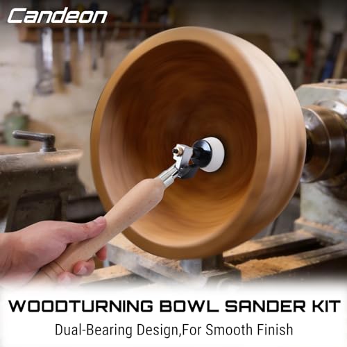 Bowl Sander Tool Kit, Wood Lathe Bowl Sander Wood Turning Lathe Sanding Tools Bowl Sanding Tool, Wood Sander Bowl Sander Tool with 50pcs（60, 80, 120, 220, 320 Grit 10 pcs Each) for Wood Woodworking