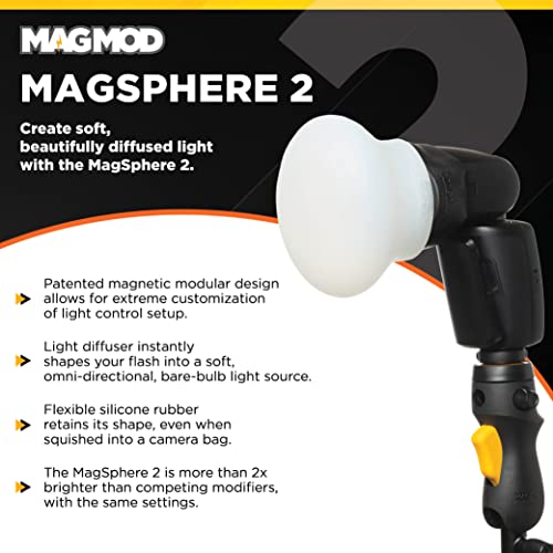 MagMod MagSphere 2 Flash Diffuser, Photography Lighting Flash Modifier