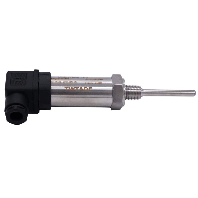 [Australia - AusPower] - TWTADE Industrial Temperature Sensor Temperature Transmitter -50°C~+150°C, 2-Wire 4-20mA Signal Output 1/4" NPT, Male Thread, Probe Rod Length: 30MM 1/4"NPT-30MM 