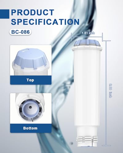 DAYEAR F088 replacement countertop coffee water filter, 6-pack compatible filter cartridges