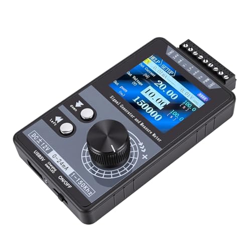 Eujgoov Adjustable Signal Generator 4-20MA 0-12V DC Current Simulator PWM Pulse 1-150KHz Short Circuit Protection for LED Testing and PLC Controller Panel Calibration