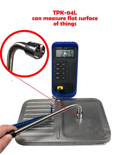 TECPEL TPK-04L Right Angle Surface Thermocouple Probe, Type K, -58°F ~932°F / -50°C ~ 500°C
