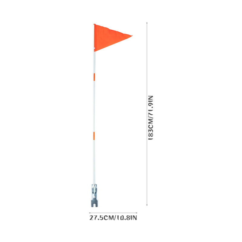 [Australia - AusPower] - Yardwe Bike Safety Flag with Pole, 2 Set Adjustable Height Bike Flags Waterproof Orange Safety Flag with Reflective Strip (6-Foot) 