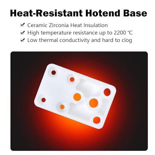 HzdaDeve Heating Assembly Kit for A1 Mini / A1 Ceramic Thermal Insulation Block Heating Component with Heating Cartridge and Thermistor Temperature Sensor Thermal Insulation Base Clip for Bambu Lab Upgrade Heating Assembling Kit