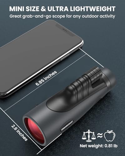 15x54 Monoculars for Adults High Powered, Compact Waterproof Telescope Lighthouse Gray 15 x