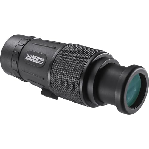 Barska Battalion Waterproof Monocular – Portable High-Power Optic for Birding, Hiking, Sporting Events, Concerts & Travel 7X32