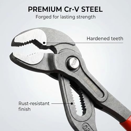 OFOSSTOOL 2-piece groove joint plier set with adjustable 7-inch and 10-inch water pump pliers