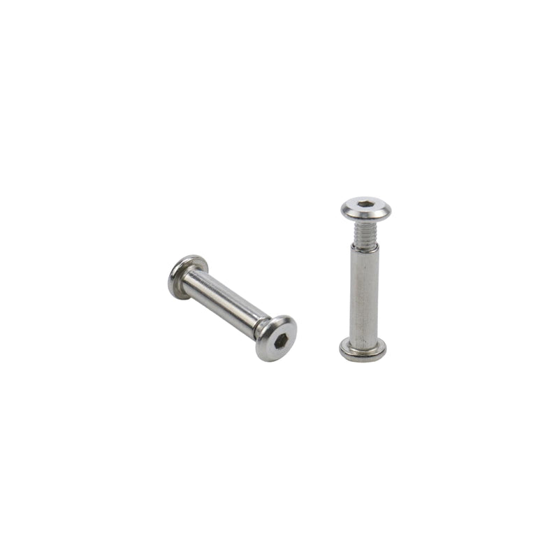 [Australia - AusPower] - 20-Pack M4×16mm Barrel Nuts and Bolts Stainless Steel Binding Screws Silver Screw Rivets for Leather Belt Buckle Bags Table Cupboard with Hex Wrench M4×16mm, 20 