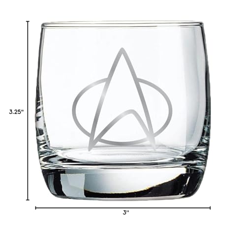 Star Trek: The Next Generation - Collectible Whiskey Glasses - Set of 2 Glasses (10 oz.)