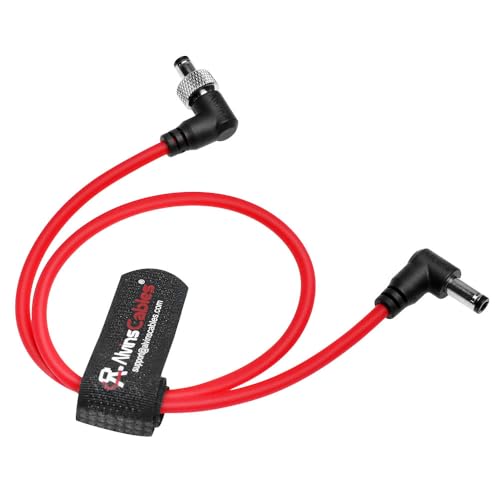 Alvin's Cables Locking DC to DC Cable for Atomos Ninja V Shogun, 5.5 2.1 Locking DC Right Angle Ultra Soft Cable for Video Devices PIX-E7 PIX-E5 Monitor 45cm|17.7in Right Angle to Right Angle 17.7in/45cm Ultra Soft