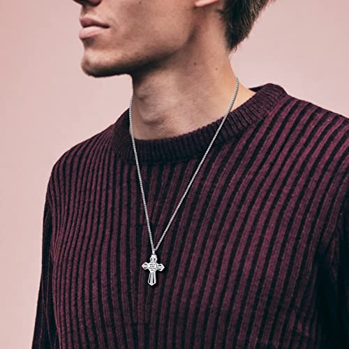 Religious Cross Urn Necklaces for Ashes Heart Tree of Life Cremation Ashes Holder Memorial Keepsake Pendant Locket Jewelry